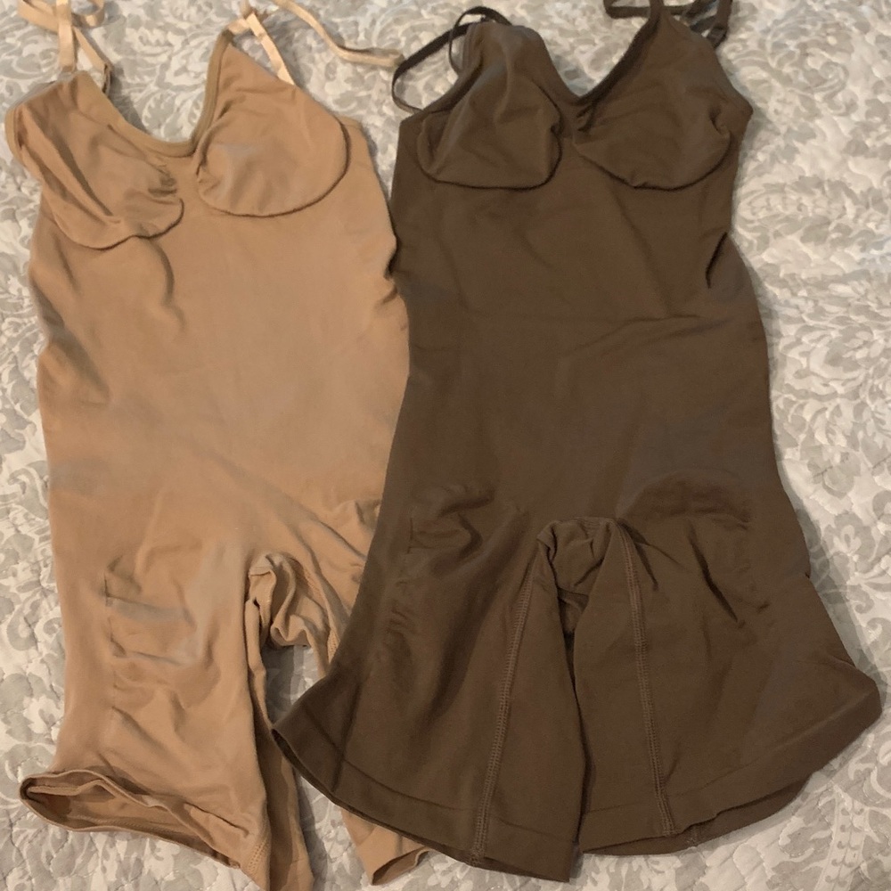 Women's Tan and Brown Shapewear Set